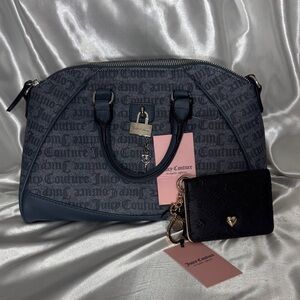 Juicy Couture Navy and Black Satchel Set
